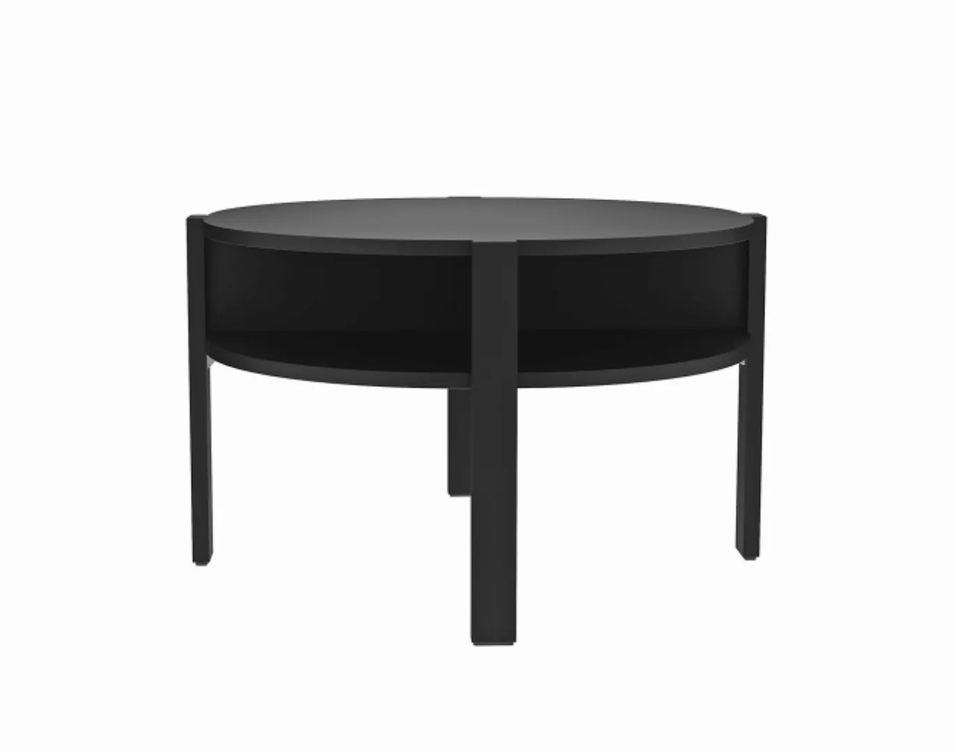 Couchtisch rund 75cm TOBAGO von Forte Schwarz günstig online kaufen