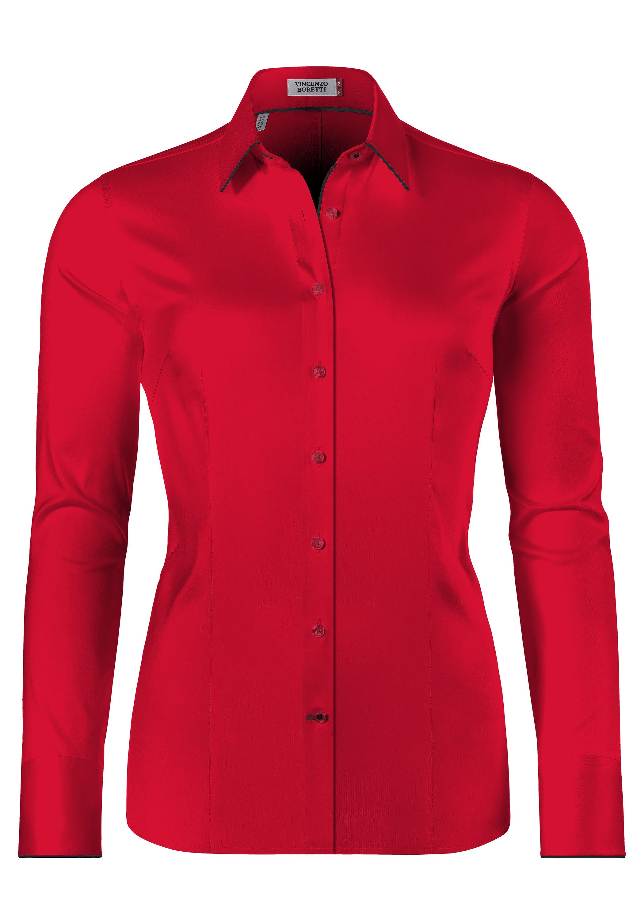 Vincenzo Boretti Klassische Bluse tailliert stretch günstig online kaufen