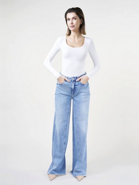 BLUE FIRE Schlagjeans Jeans Leni Flare Sunbleached günstig online kaufen