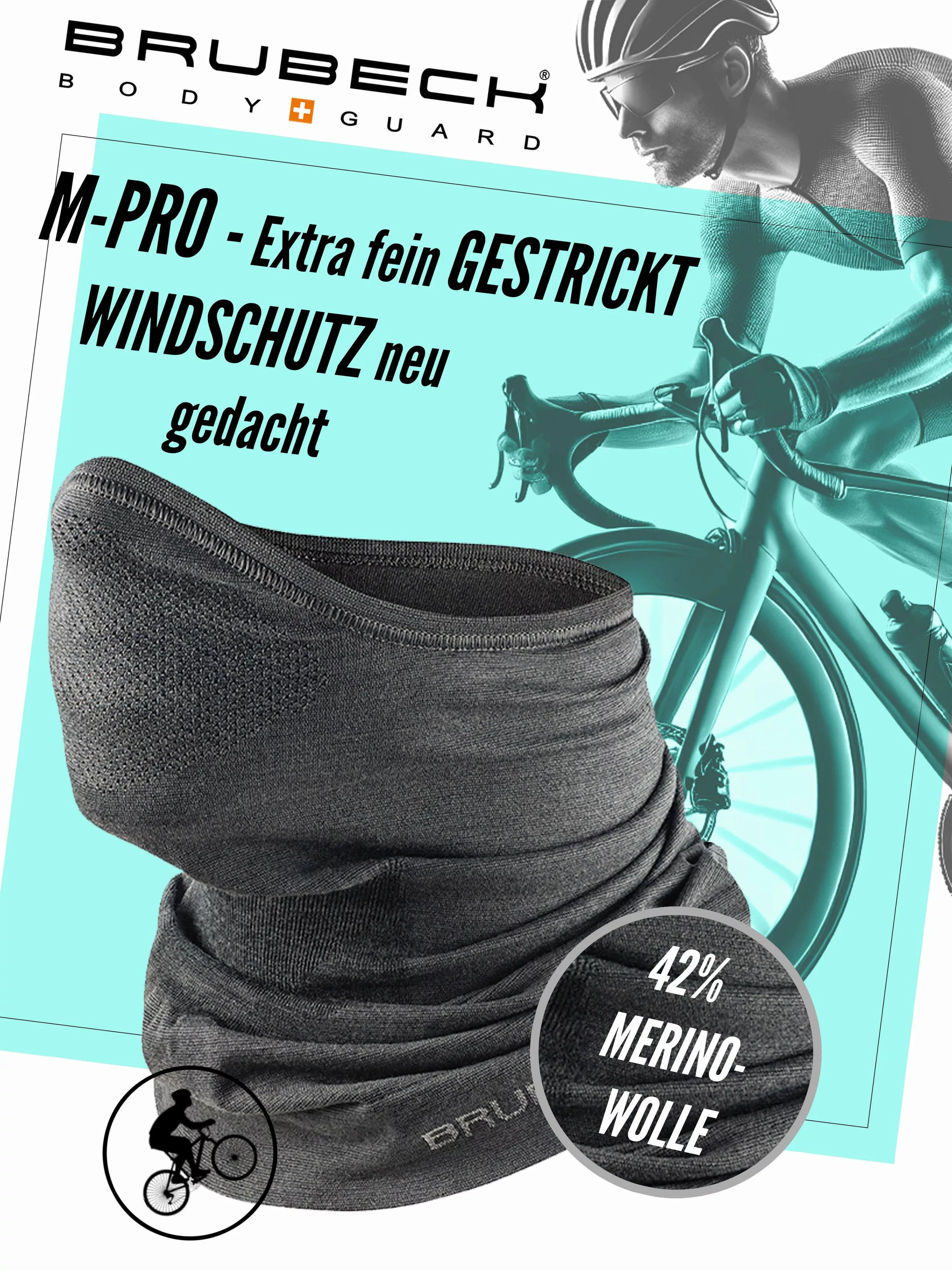 BRUBECK Sturmhaube M-Pro Halbe Sturmhaube Merinowolle günstig online kaufen