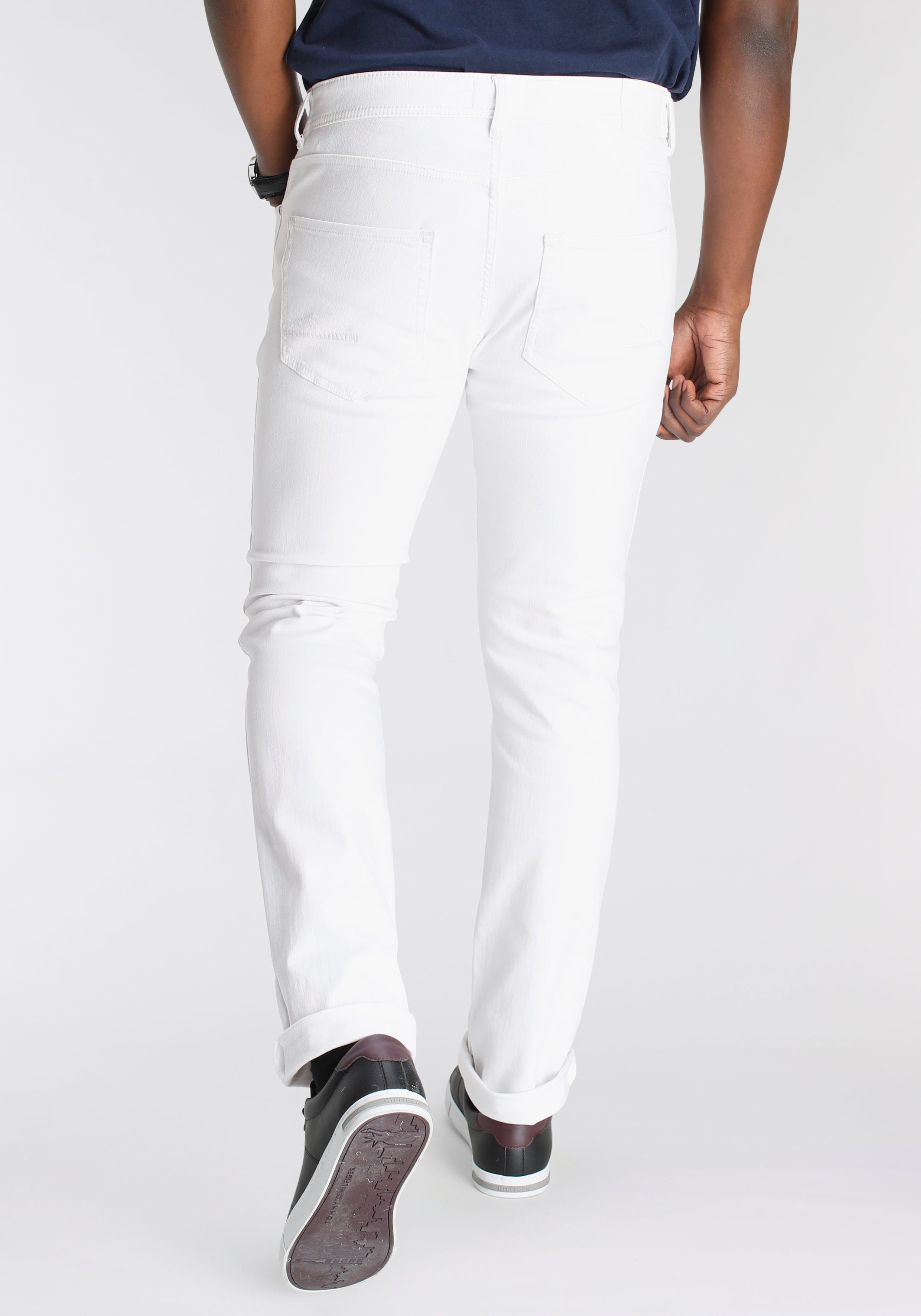 DELMAO Stretch-Jeans ""Reed"", gerader Beinschnitt, Used-Look-Waschung, nie günstig online kaufen