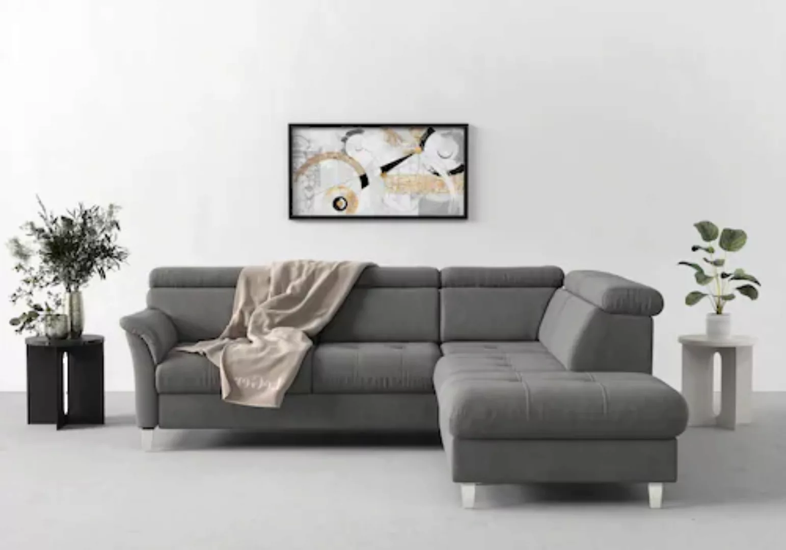 sit&more Ecksofa »Marano L-Form«, inklusive Kopfteilverstellung, wahlweise günstig online kaufen