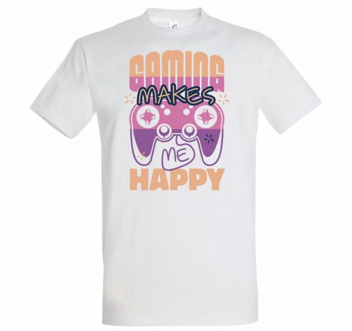 Youth Designz T-Shirt Gaming Makes Me Happy Herren Shirt mit lustigem Front günstig online kaufen