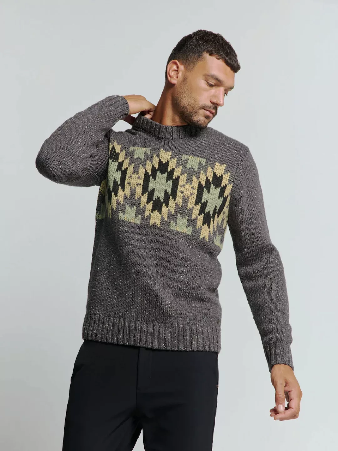 NO EXCESS Strickpullover, mit Jaquard-Muster günstig online kaufen