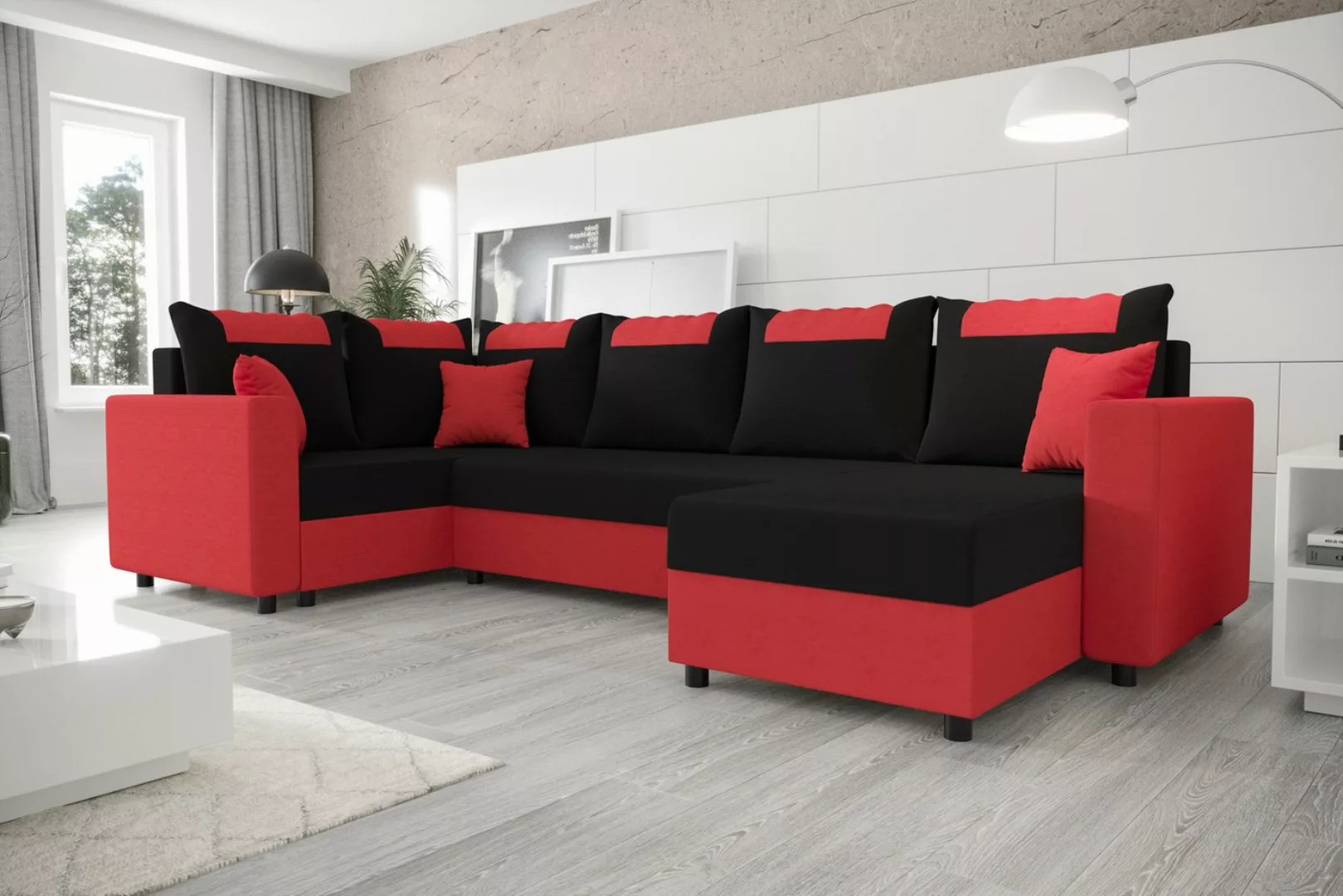 ALTDECOR Wohnlandschaft STARI-LONG, Couch mit Schlaffunktion, Wohnzimmer - günstig online kaufen