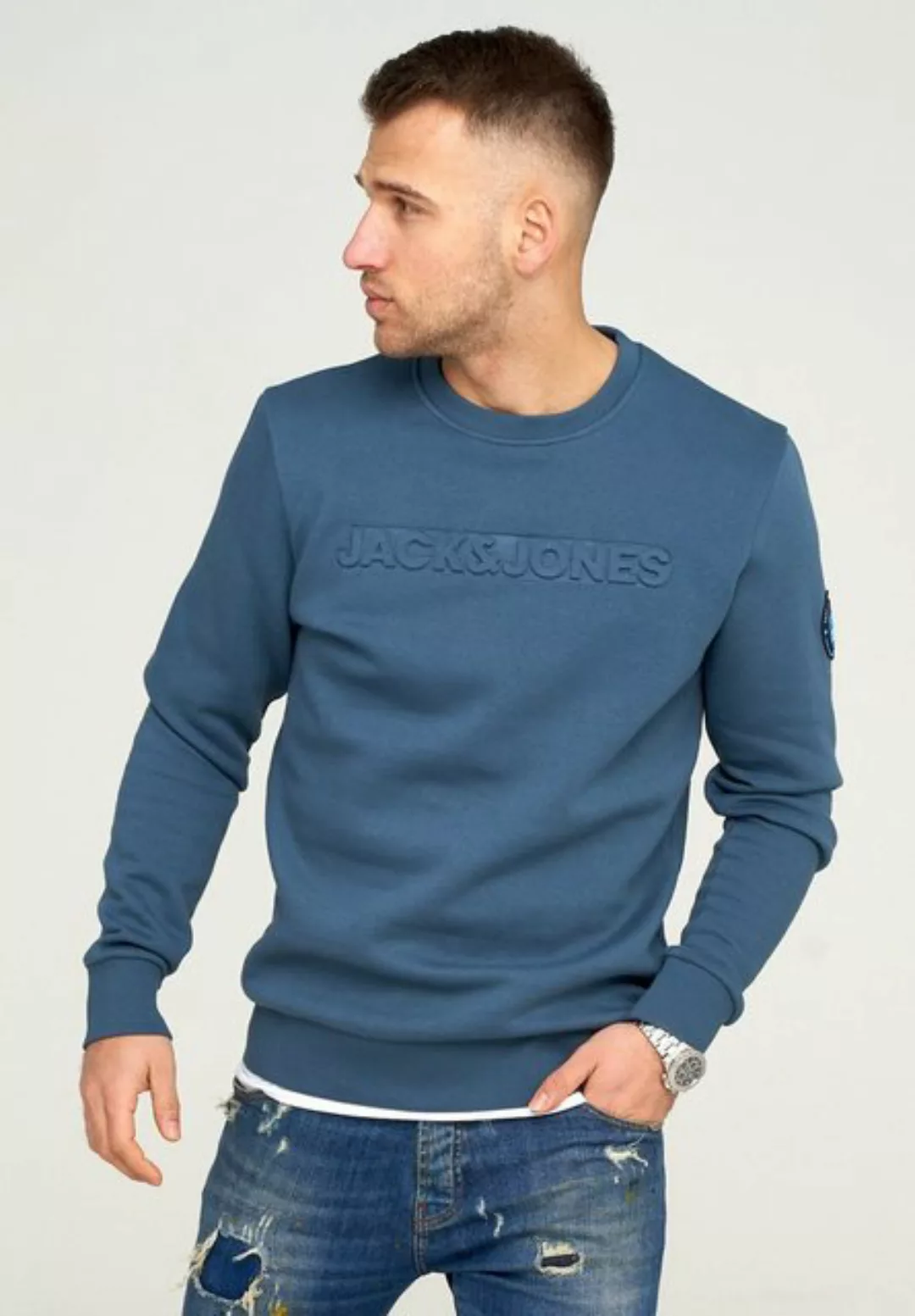 Jack & Jones Sweatshirt JCOBOOM SWEAT CREW NECK Sweatpullover mit Logo und günstig online kaufen