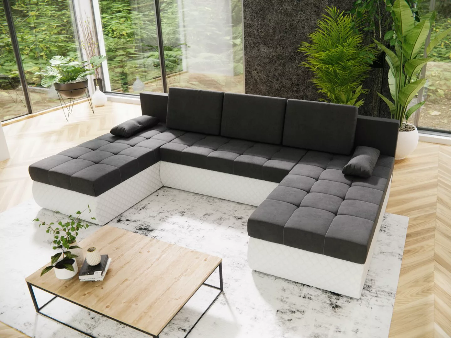 ALTDECOR Wohnlandschaft BOL-U, Couch mit Schlaffunktion, Wohnzimmer - Eckso günstig online kaufen