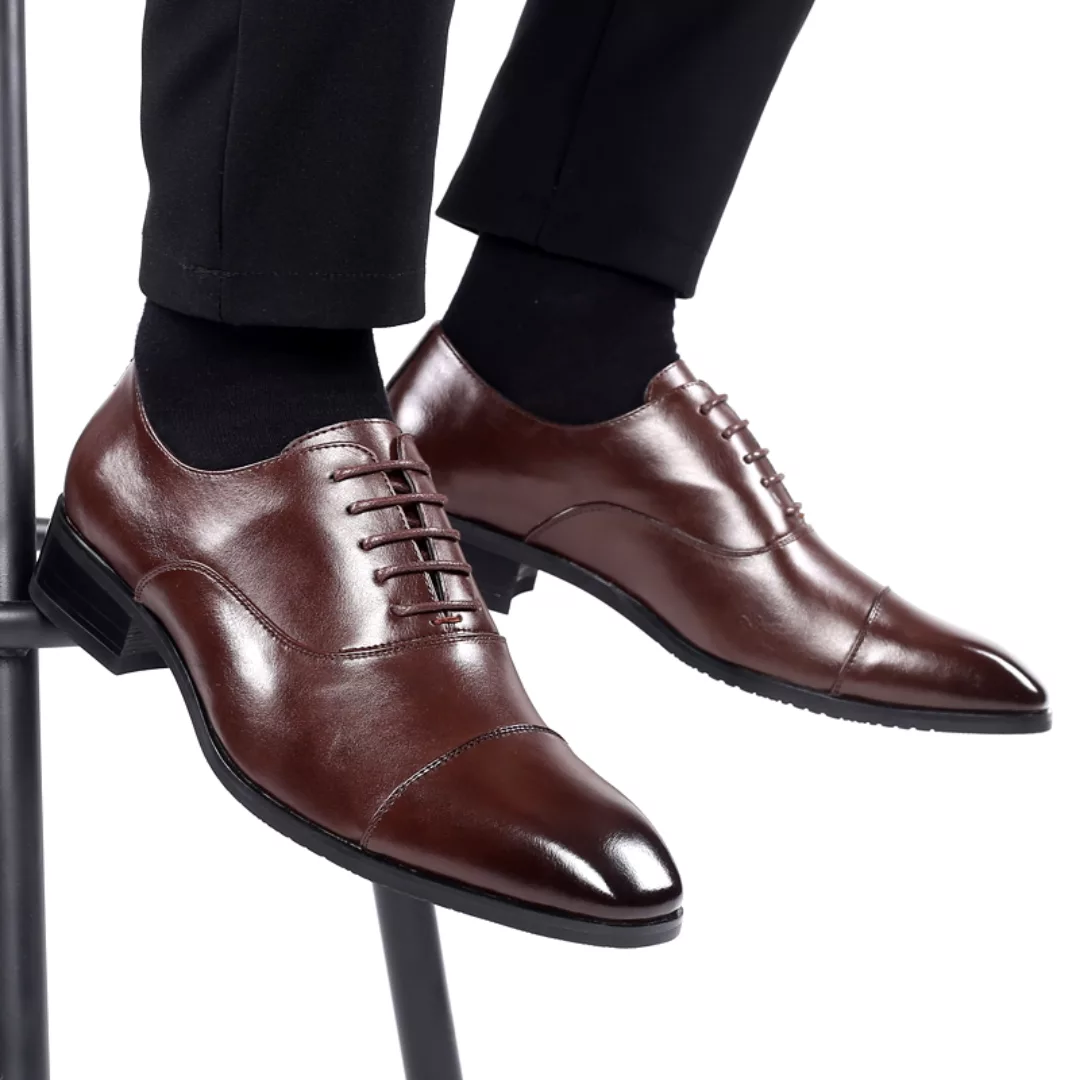 Herren Mikrofaser Leder rutschfeste Kappe Toe Business Formal Kleid Schuhe günstig online kaufen