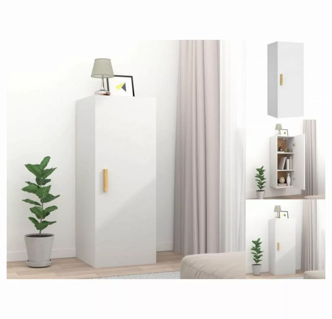 vidaXL Kleiderschrank Wandschrank Weiß 34,5x34x90 cm Holzwerkstoff günstig online kaufen