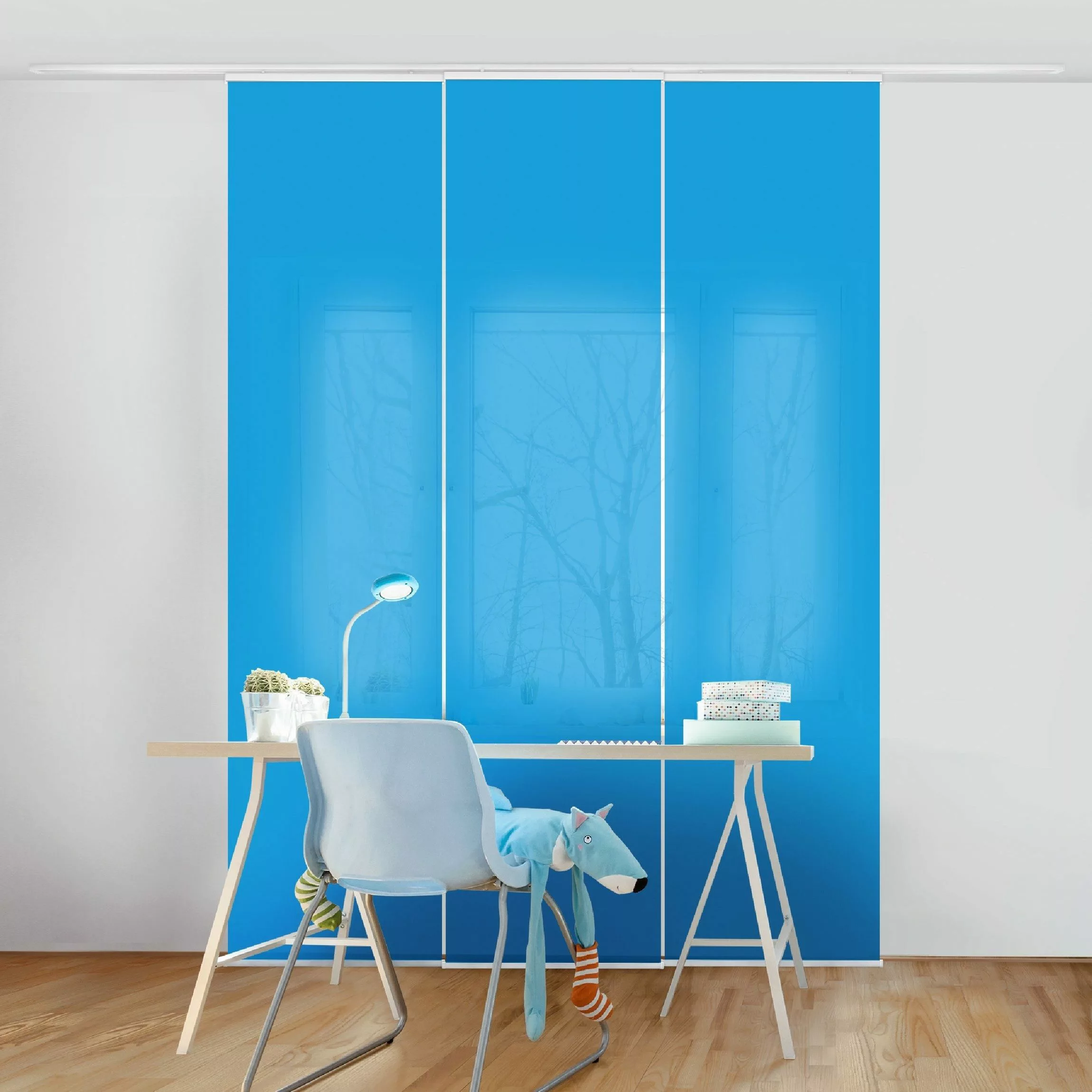 Bilderdepot24 Schiebegardine modern Flächenvorhang blickdicht Enzian, günstig online kaufen