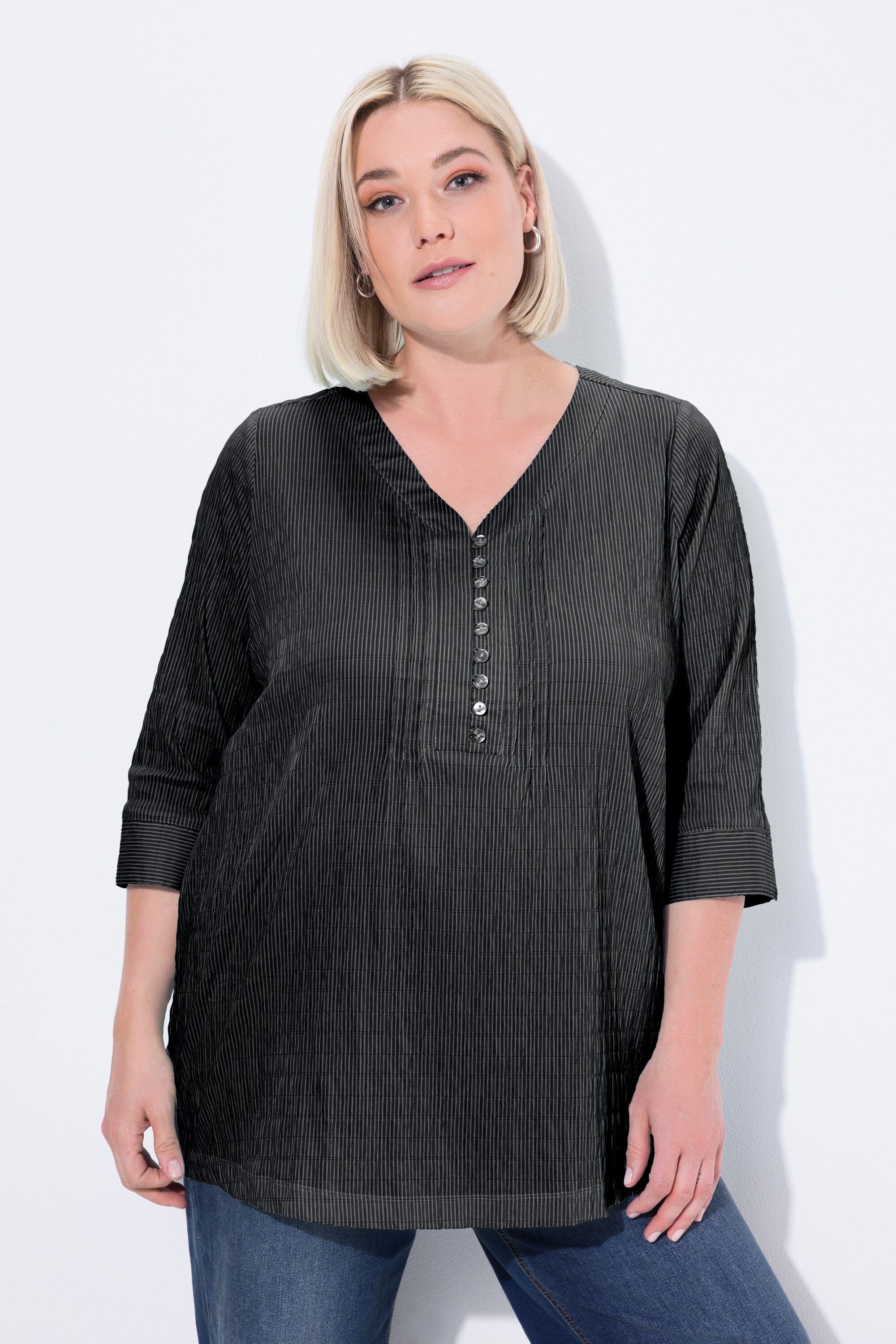 Ulla Popken Tunika Bubble-Tunika Herzausschnitt Biesen günstig online kaufen