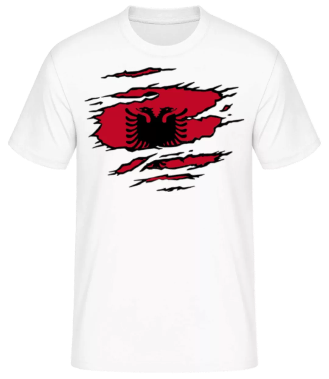 Zerrissene Flagge Albanien · Männer Basic T-Shirt günstig online kaufen