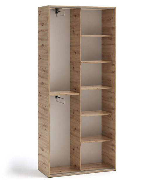 Beautysofa Garderobenschrank Lang (modern / loft Stil, Kleiderschrank mit T günstig online kaufen