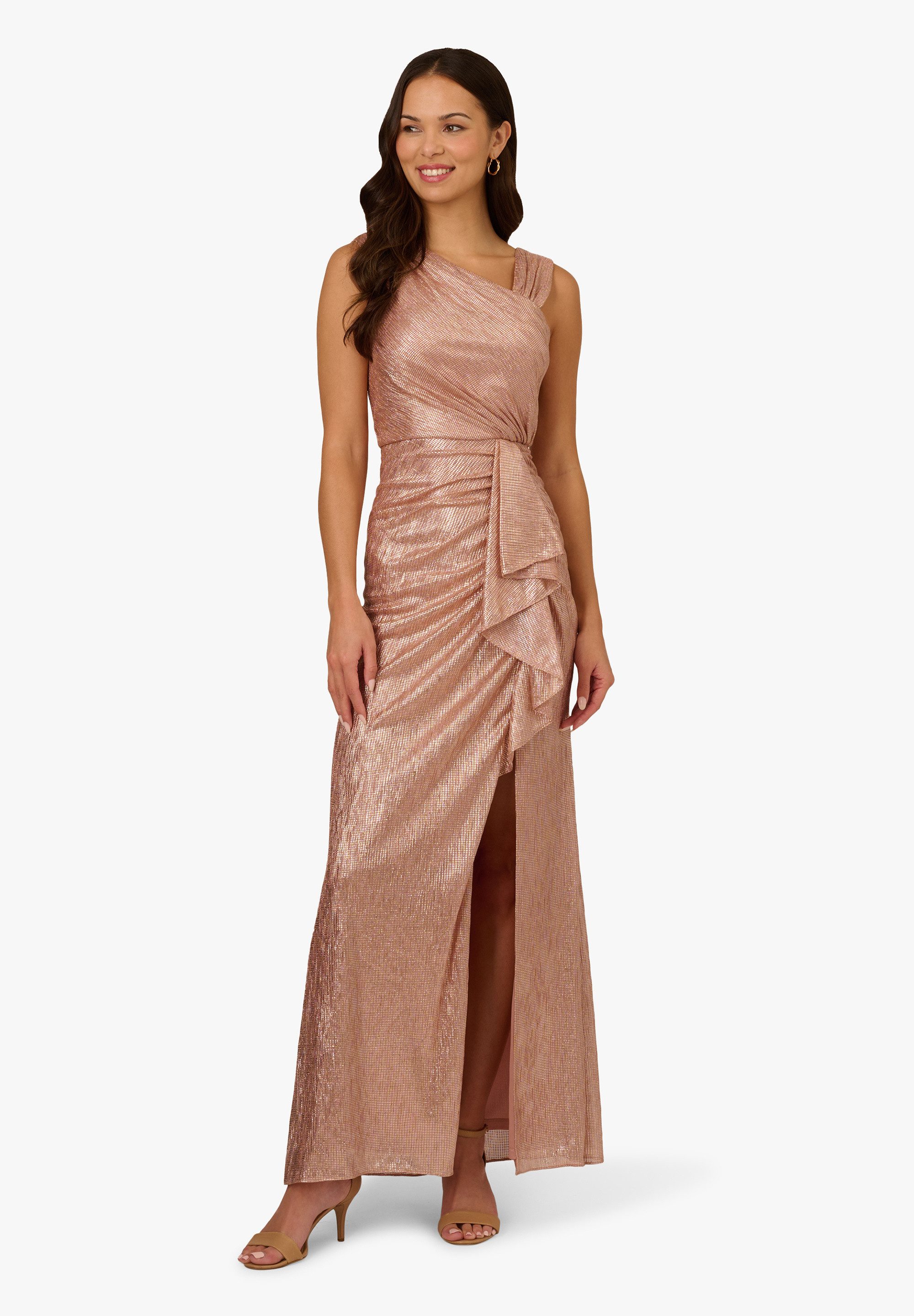 Adrianna Papell Abendkleid Metallic Foil Long günstig online kaufen