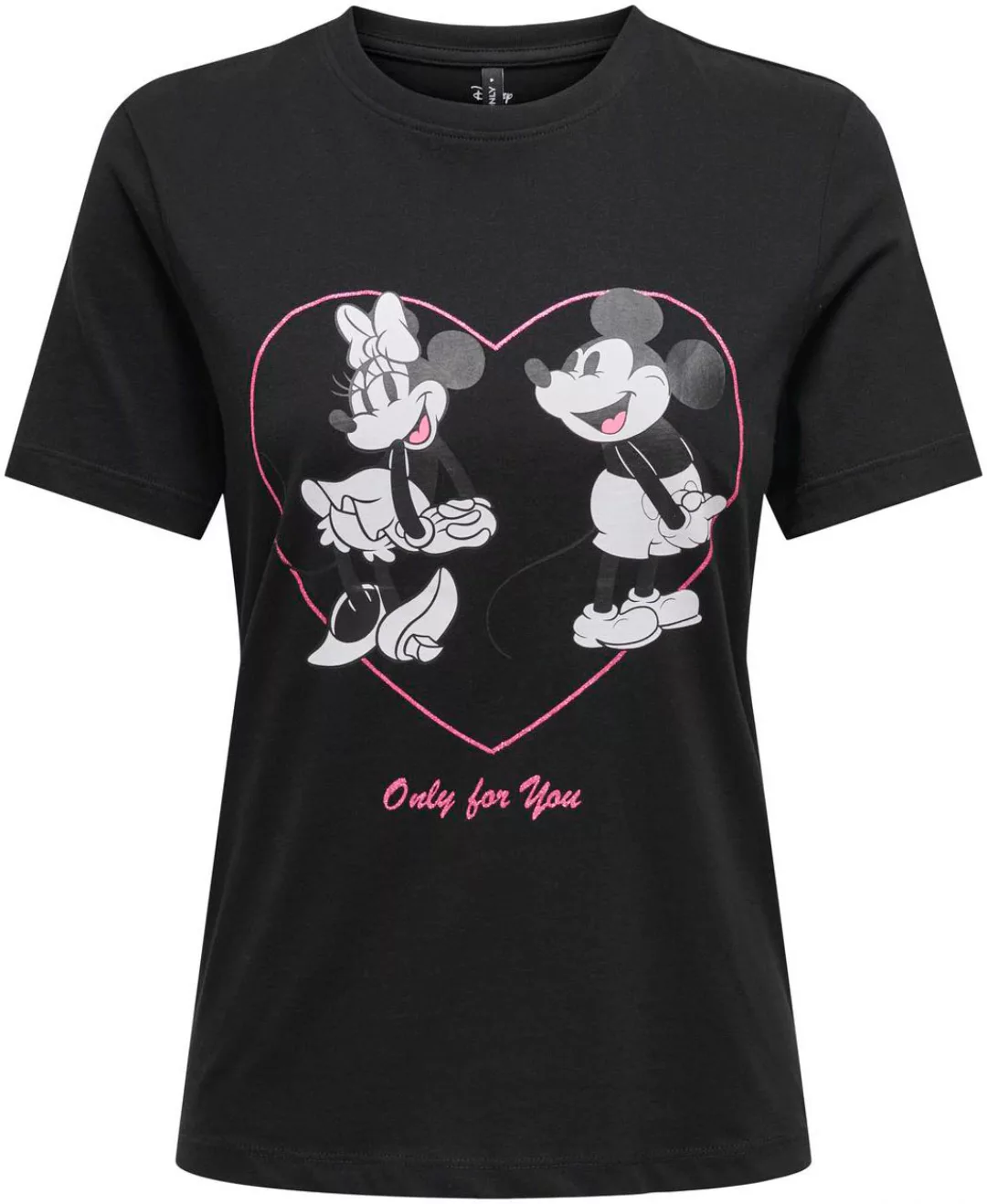 ONLY Kurzarmshirt ONLMICKEY LIFE REG S/S VALENTINE TOP JRS mit Mickey und M günstig online kaufen