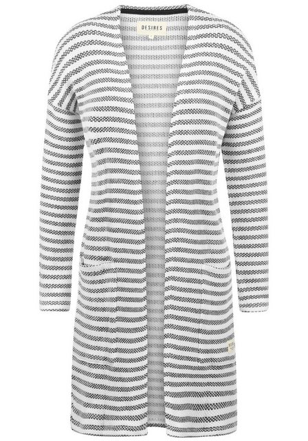 DESIRES Cardigan Fee offen geschnittene Strickjacke in Streifen Optik günstig online kaufen