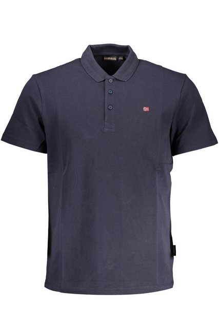 Napapijri Poloshirt Herren Kurzarm-Poloshirt Blau mit Stickerei und günstig online kaufen