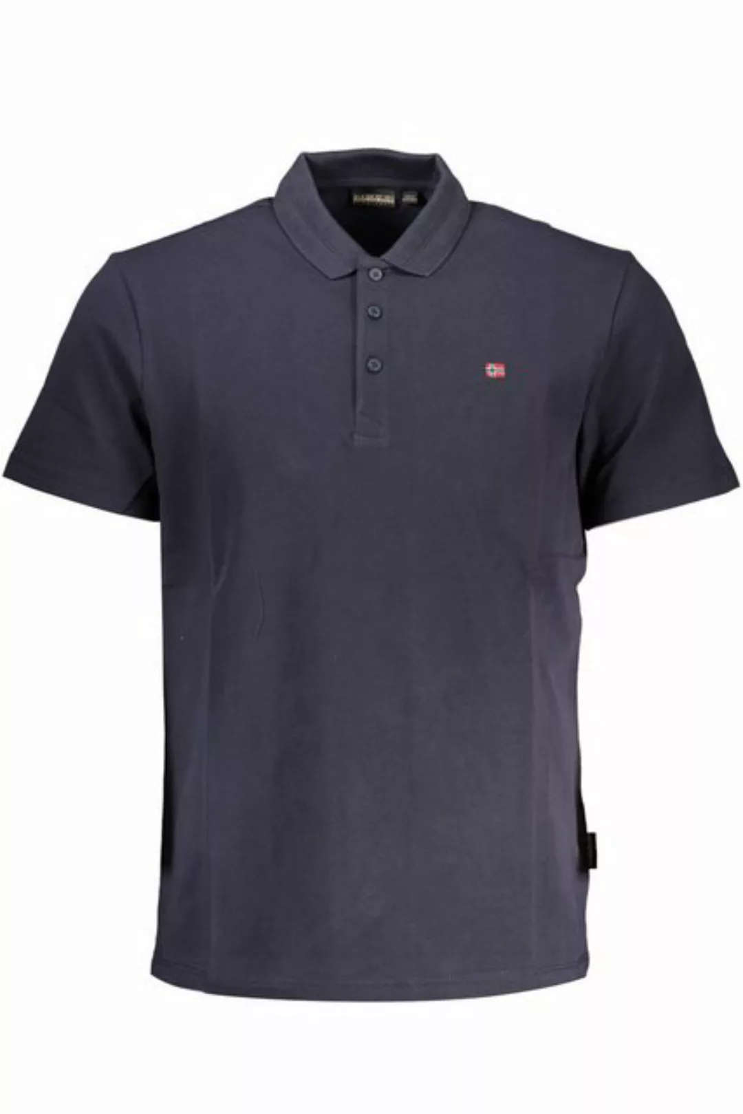 Napapijri Poloshirt Herren Kurzarm-Poloshirt Blau mit Stickerei und günstig online kaufen