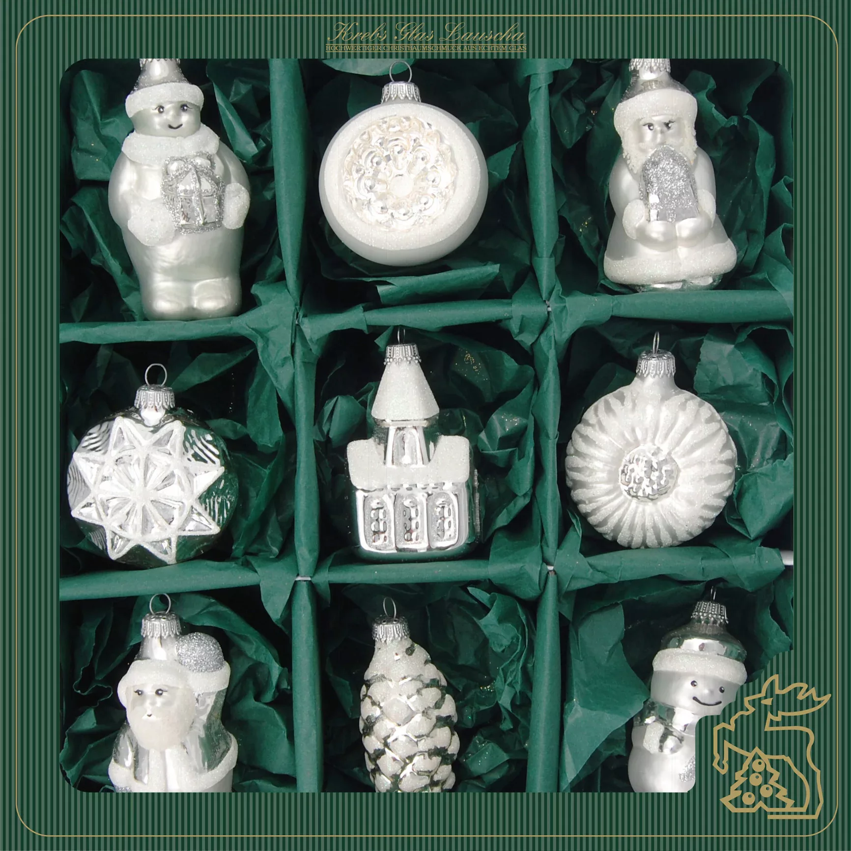 Krebs Glas Lauscha Christbaumschmuck »KGL03402«, (Set, 9 tlg.), Formen- & F günstig online kaufen