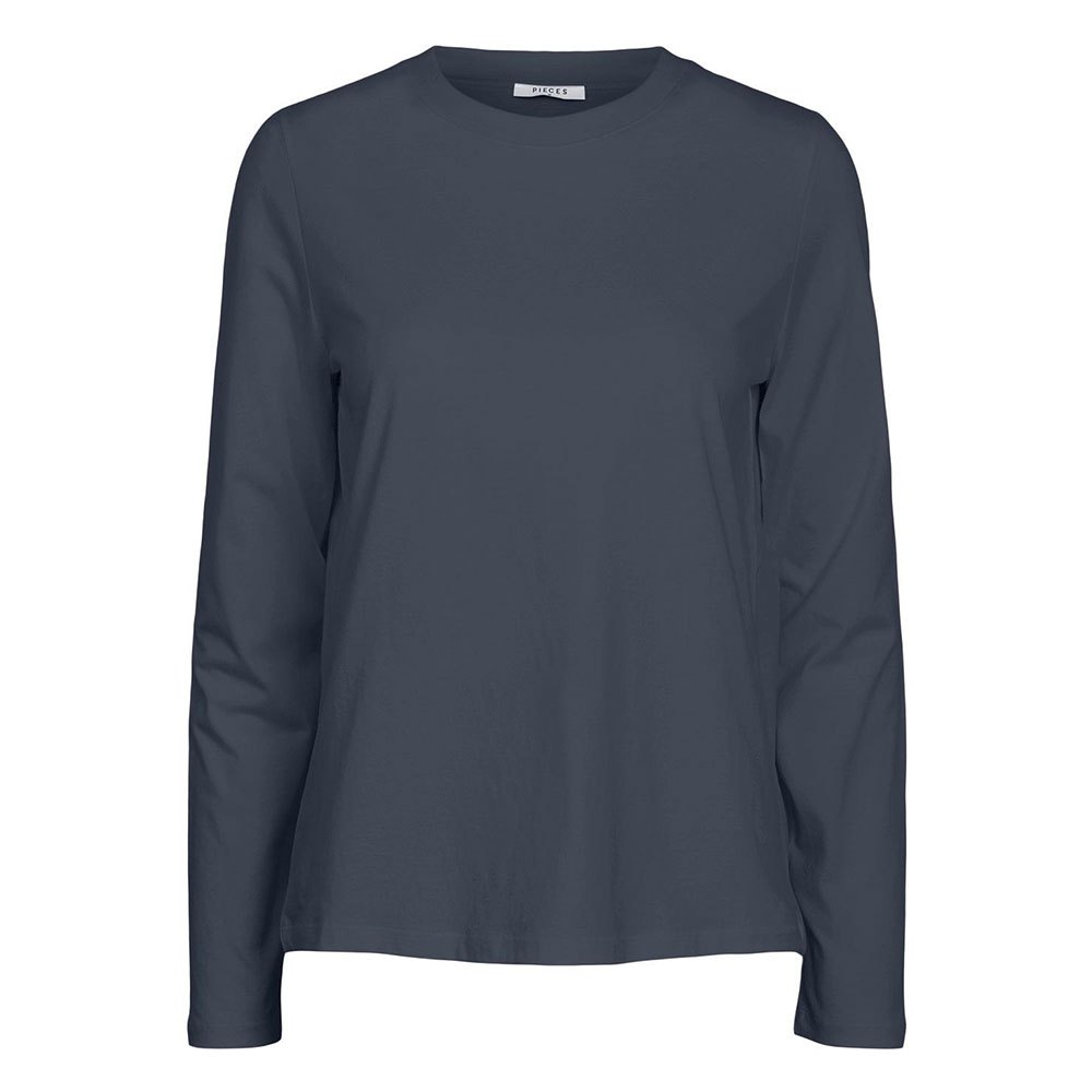 Pieces Ria Solid Langarm T-shirt XL Ombre Blue günstig online kaufen