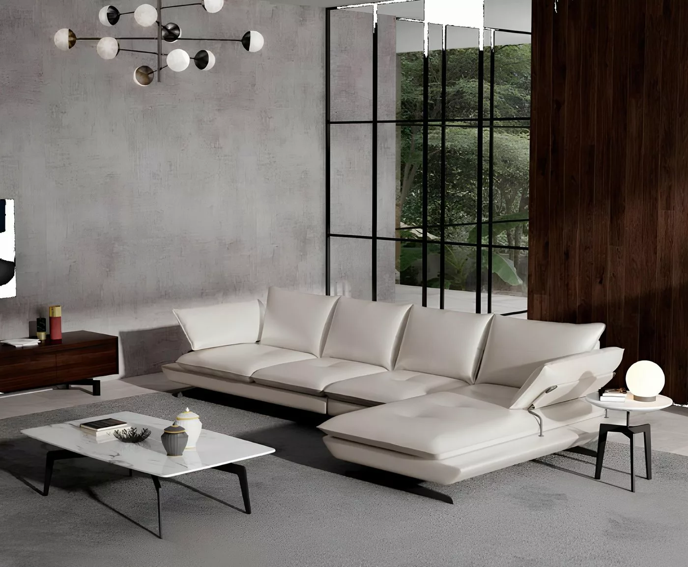 Xlmoebel Ecksofa Neue beige Polster-Wohnlandschaft in L-Form mit Ecksofa, S günstig online kaufen