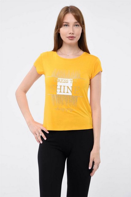 HomeStore T-Shirt Glanz Druck T-Shirt günstig online kaufen