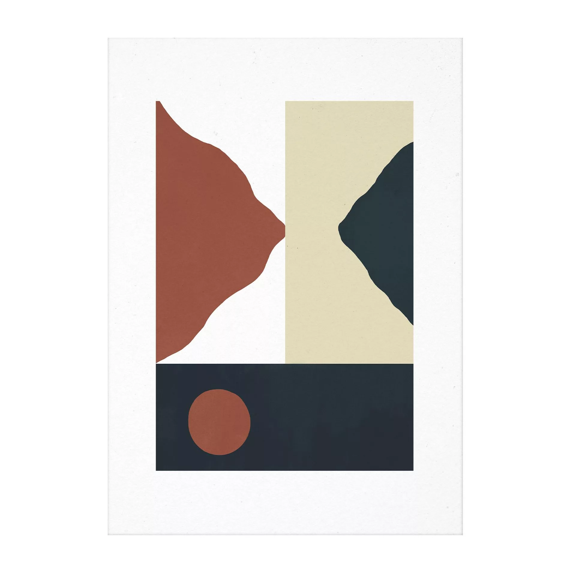 Paper Collective - Big Sur Kunstdruck 50x70cm - weiß, braun, beige, blau/Bx günstig online kaufen