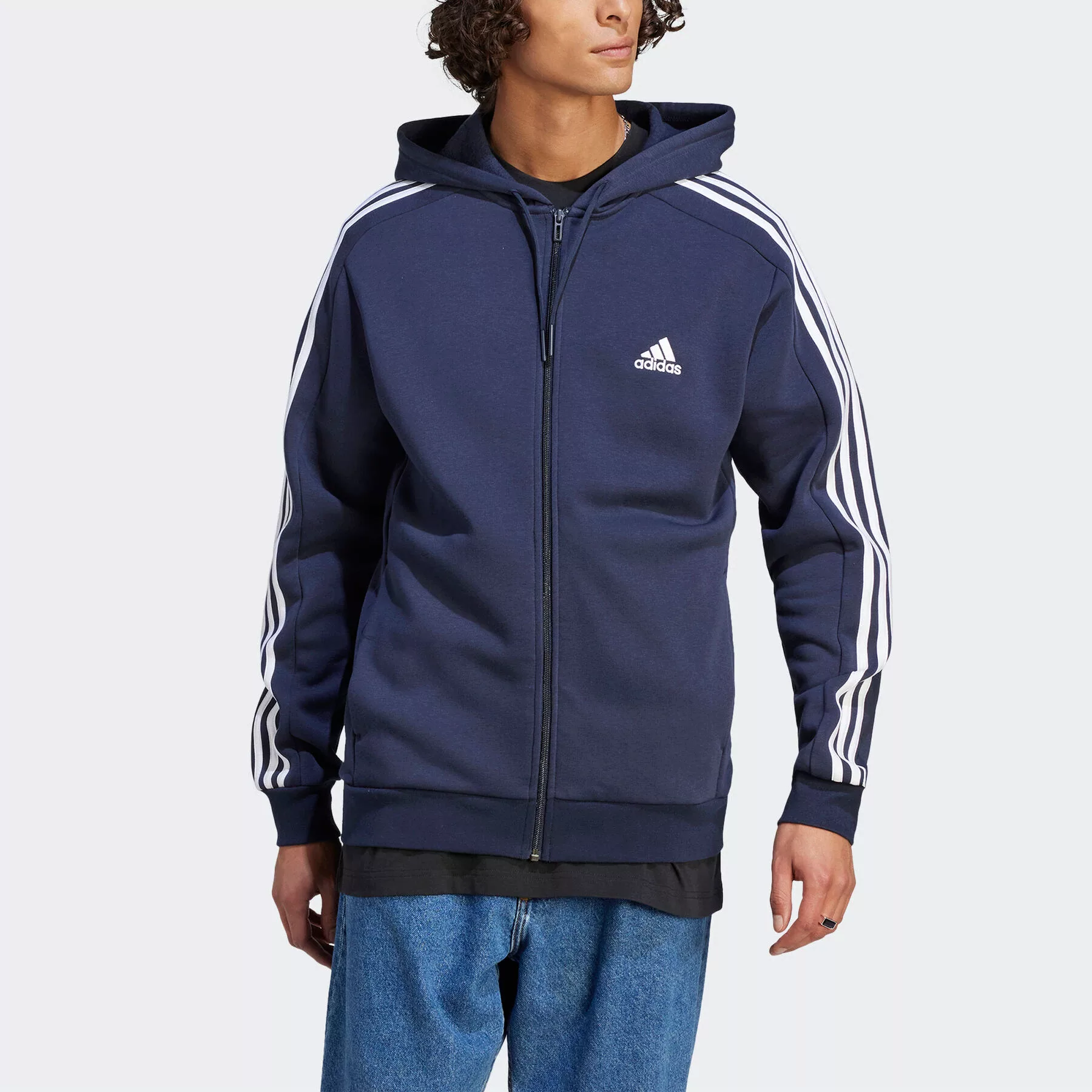 adidas Sportswear Kapuzensweatjacke "ESSENTIALS 3STREIFEN KAPUZENJACKE" günstig online kaufen