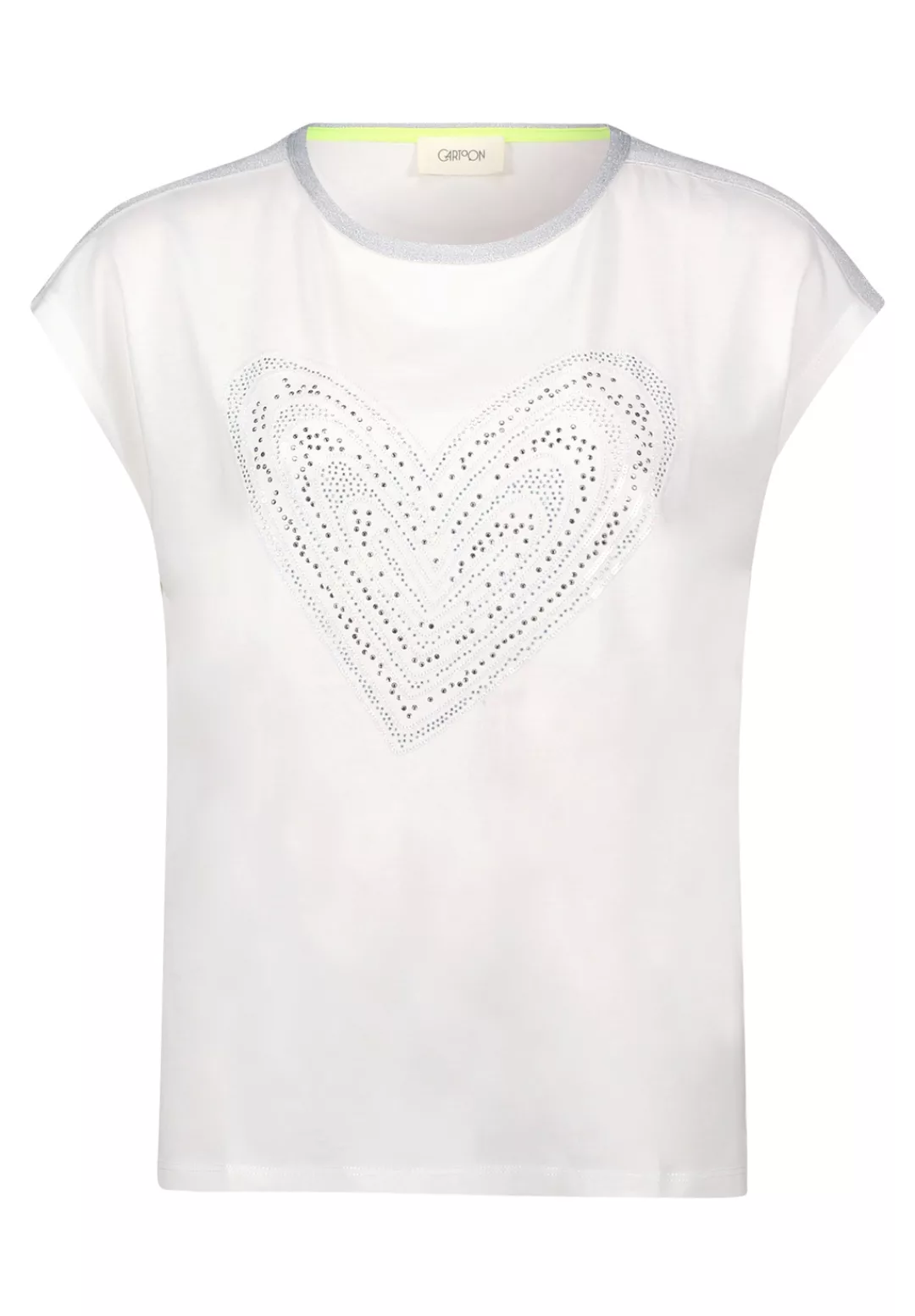 Cartoon Kurzarmshirt "Cartoon Damen Rundhals-Shirt mit Placement", (1 tlg.) günstig online kaufen