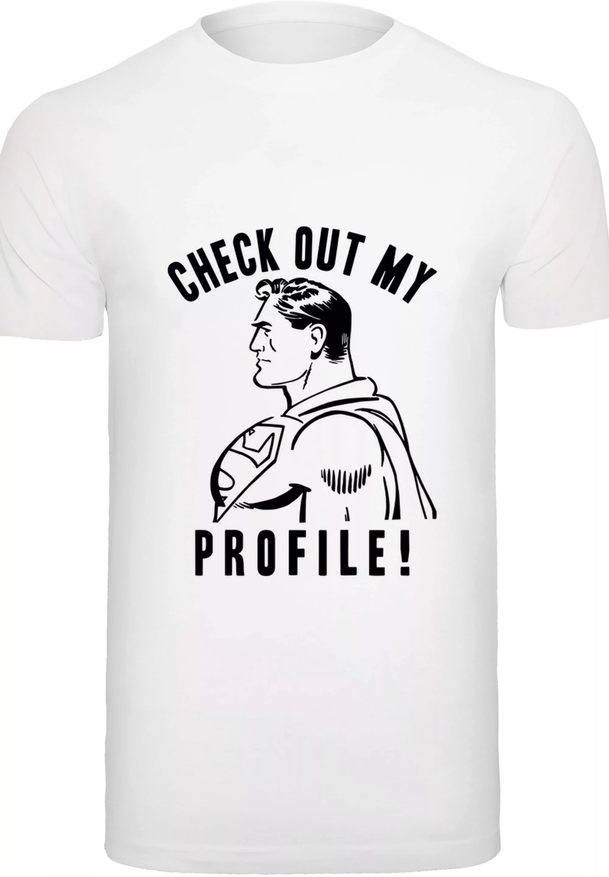 F4NT4STIC T-Shirt "DC Comics Superman Check out my Profile", Herren,Premium günstig online kaufen