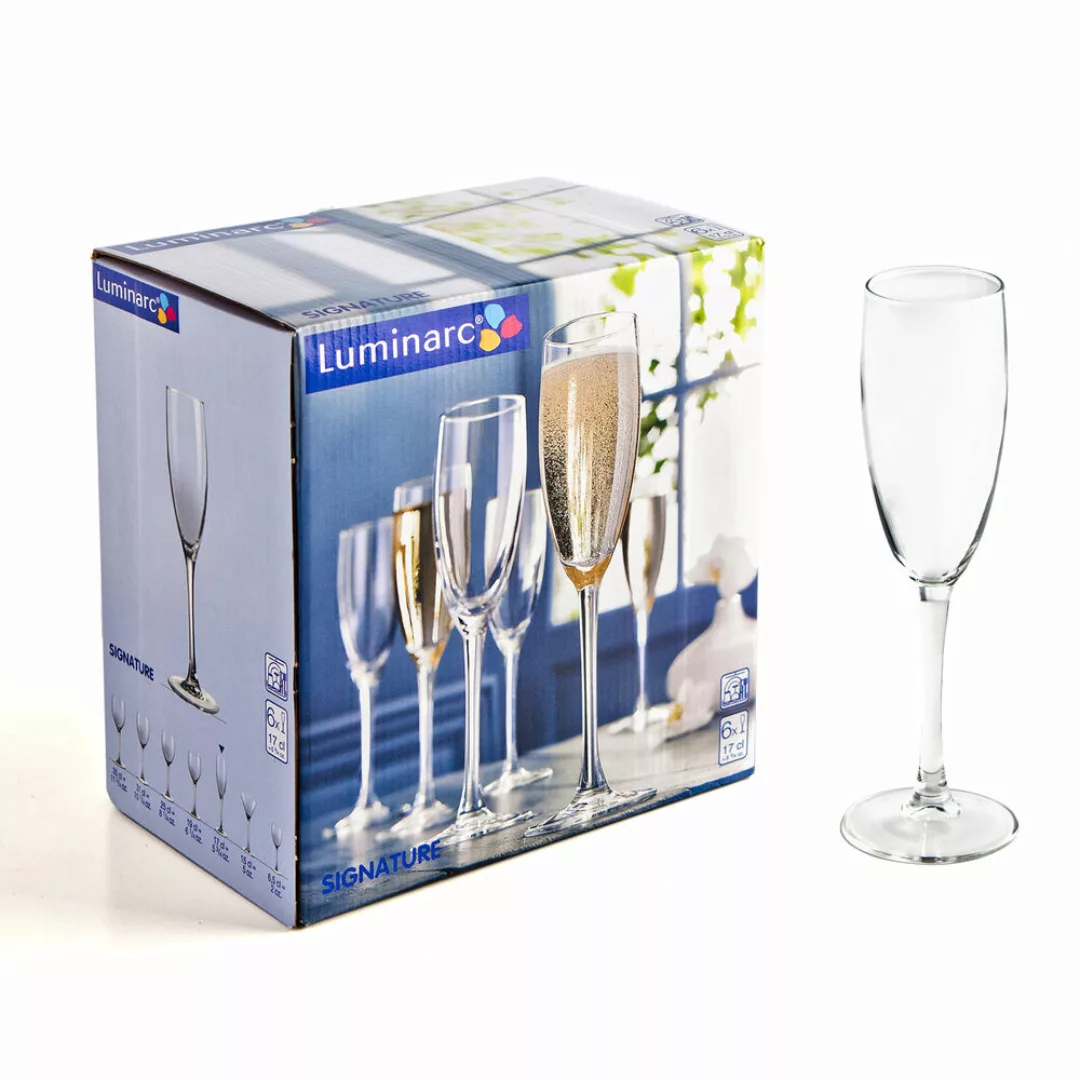 Champagnerglas Luminarc Signature Durchsichtig Glas 6 Stück (17 Cl) günstig online kaufen