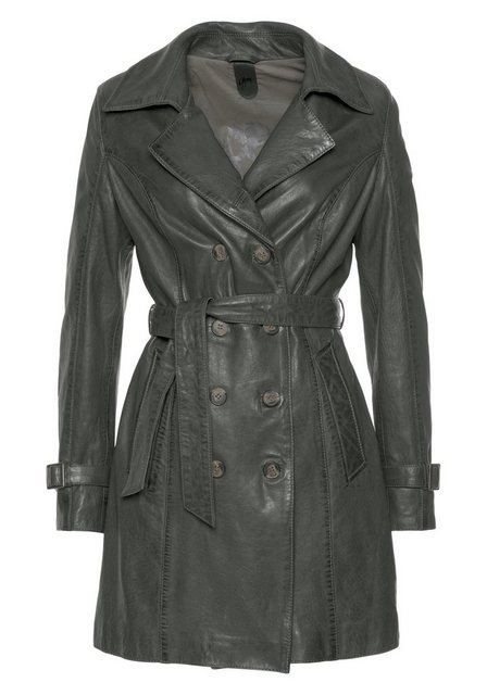 Gipsy Ledermantel Taresa (2-tlg., mit Bindegürtel) Leder-Trenchcoat mit Bin günstig online kaufen