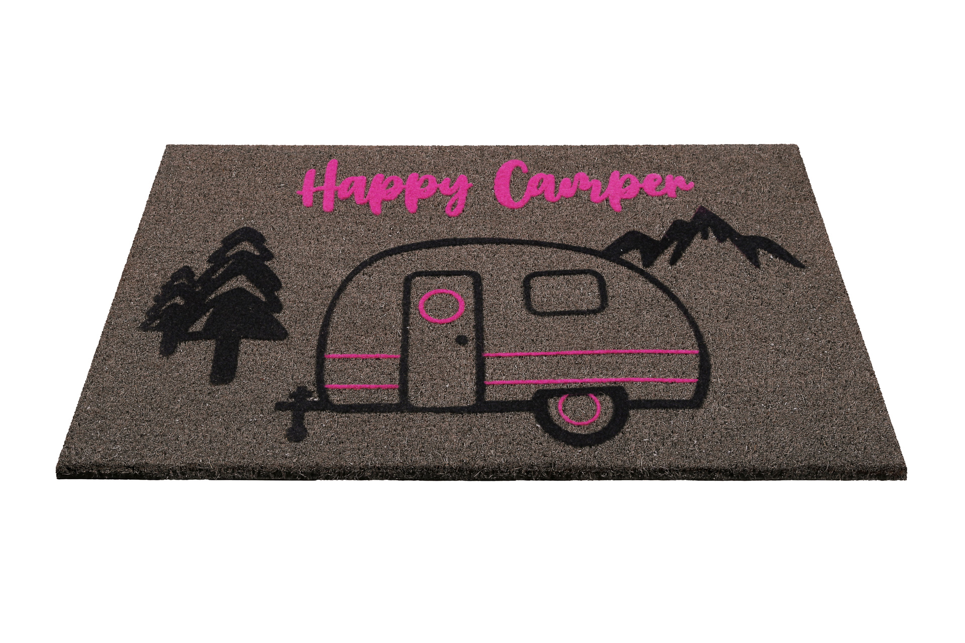 Wecon home Fußmatte »Happy Camper«, rechteckig, nachhaltig, rutschfest, rob günstig online kaufen