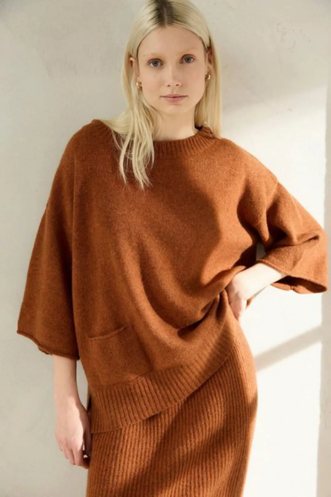 DAINIKA Wollpullover Oversize Damen Wollpullover mit rundem Ausschnitt aus günstig online kaufen