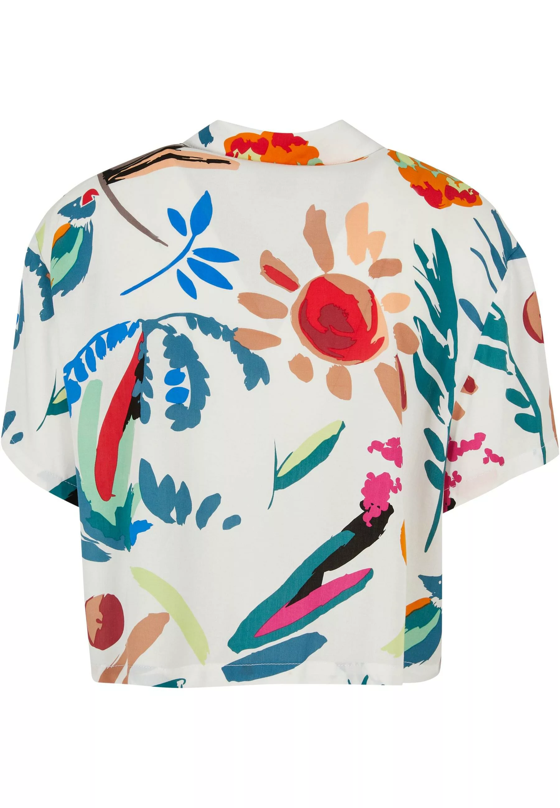 URBAN CLASSICS Kurzarmshirt "Urban Classics Damen Ladies Viscose Resort Shi günstig online kaufen