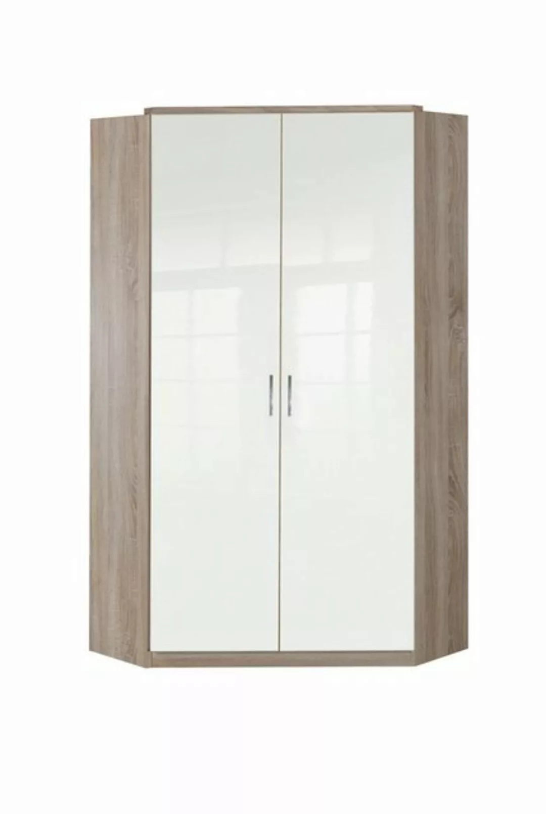 freiraum Eckkleiderschrank Clack in HOCHGLANZ LACK WEISS - 95x198x95cm (BxH günstig online kaufen