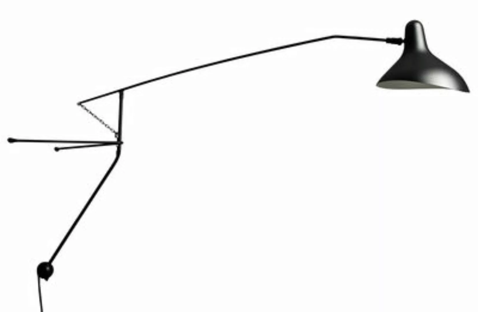Wandleuchte Mantis BS2 metall schwarz / L 153 cm - Neuauflage des Originals günstig online kaufen