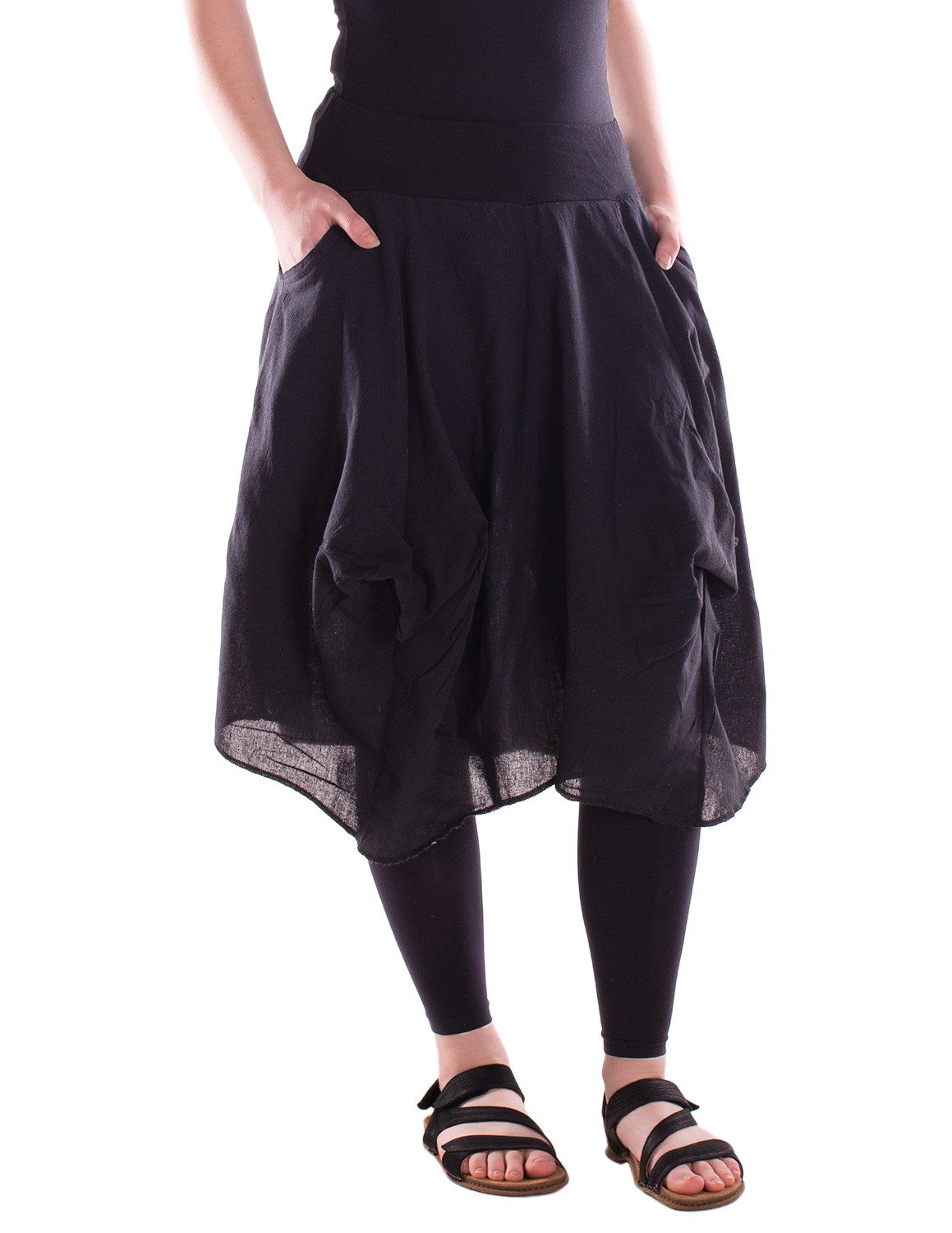 Vishes Sommerrock Damen knielanger Rock Baumwolle günstig online kaufen