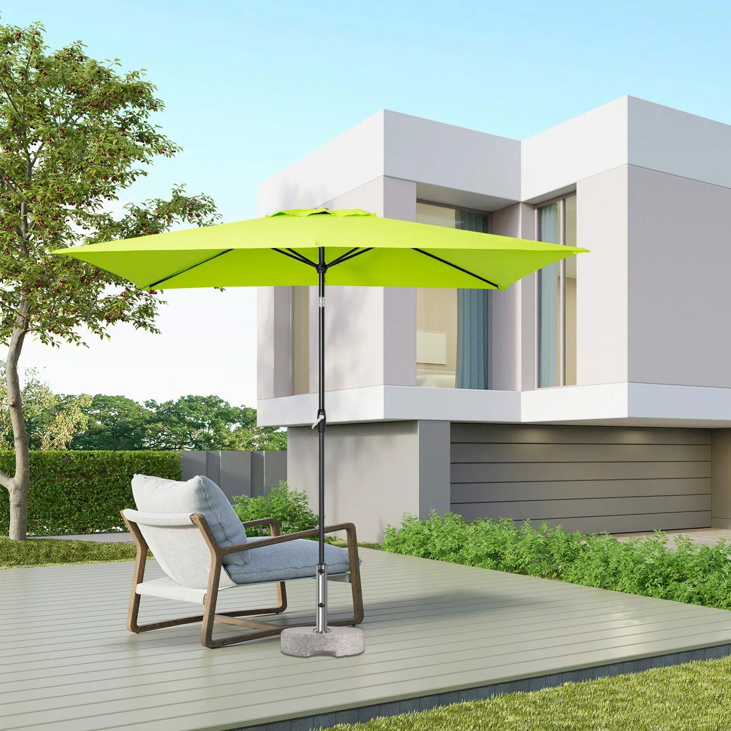 Sekey Sonnenschirm Rechteckig Gartenschirm groß Marktschirm günstig online kaufen