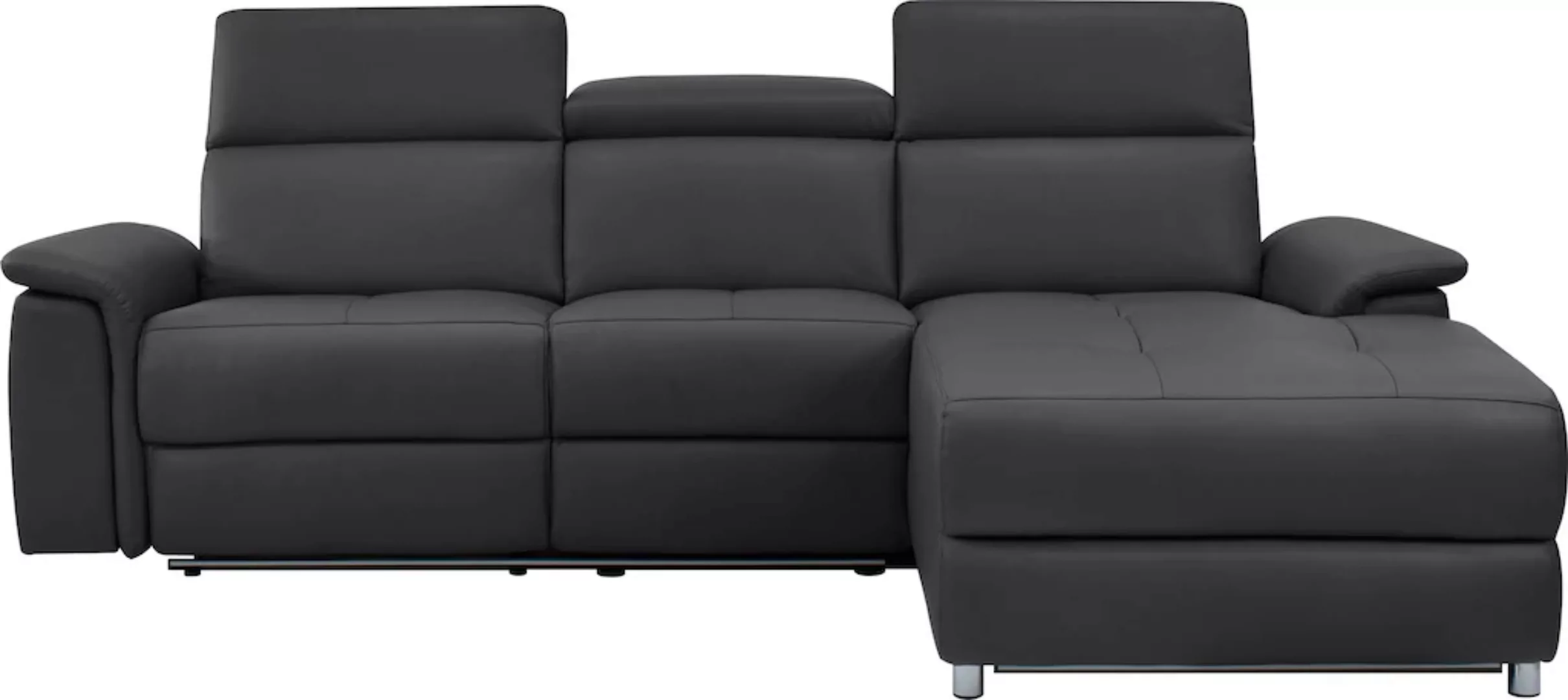 Places of Style Ecksofa "Pareli, L-Form, 259cm,m. Recamiere, Echtleder, Kun günstig online kaufen