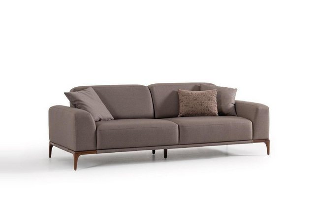 Xlmoebel Sofa Dreisitzer Wohnzimmer-Sofa in luxuriösem Design, braunes Neum günstig online kaufen