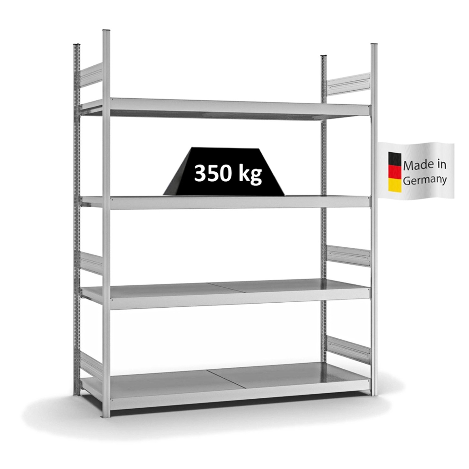 PROREGAL Weitspannregal Stecksystem T-Profil Grundregal HxBxT 250x200x60 cm günstig online kaufen