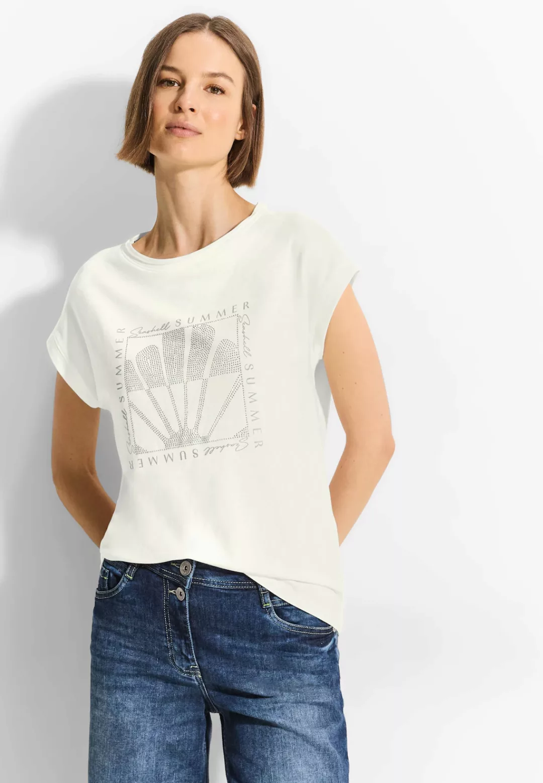 Cecil T-Shirt mit Schriftzug günstig online kaufen