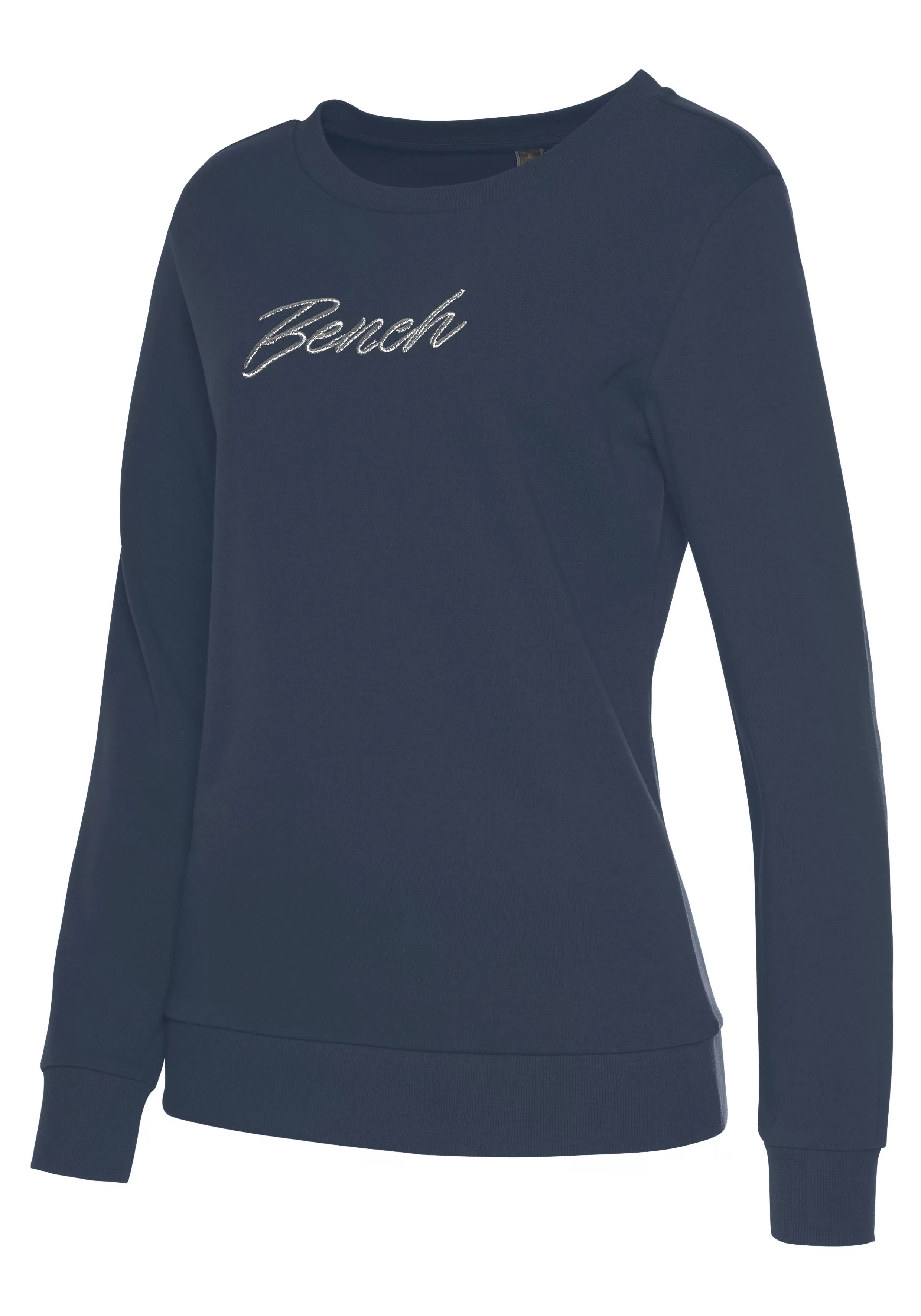 Bench. Loungewear Sweatshirt mit glänzender Logostickerei, Loungewear, Loun günstig online kaufen