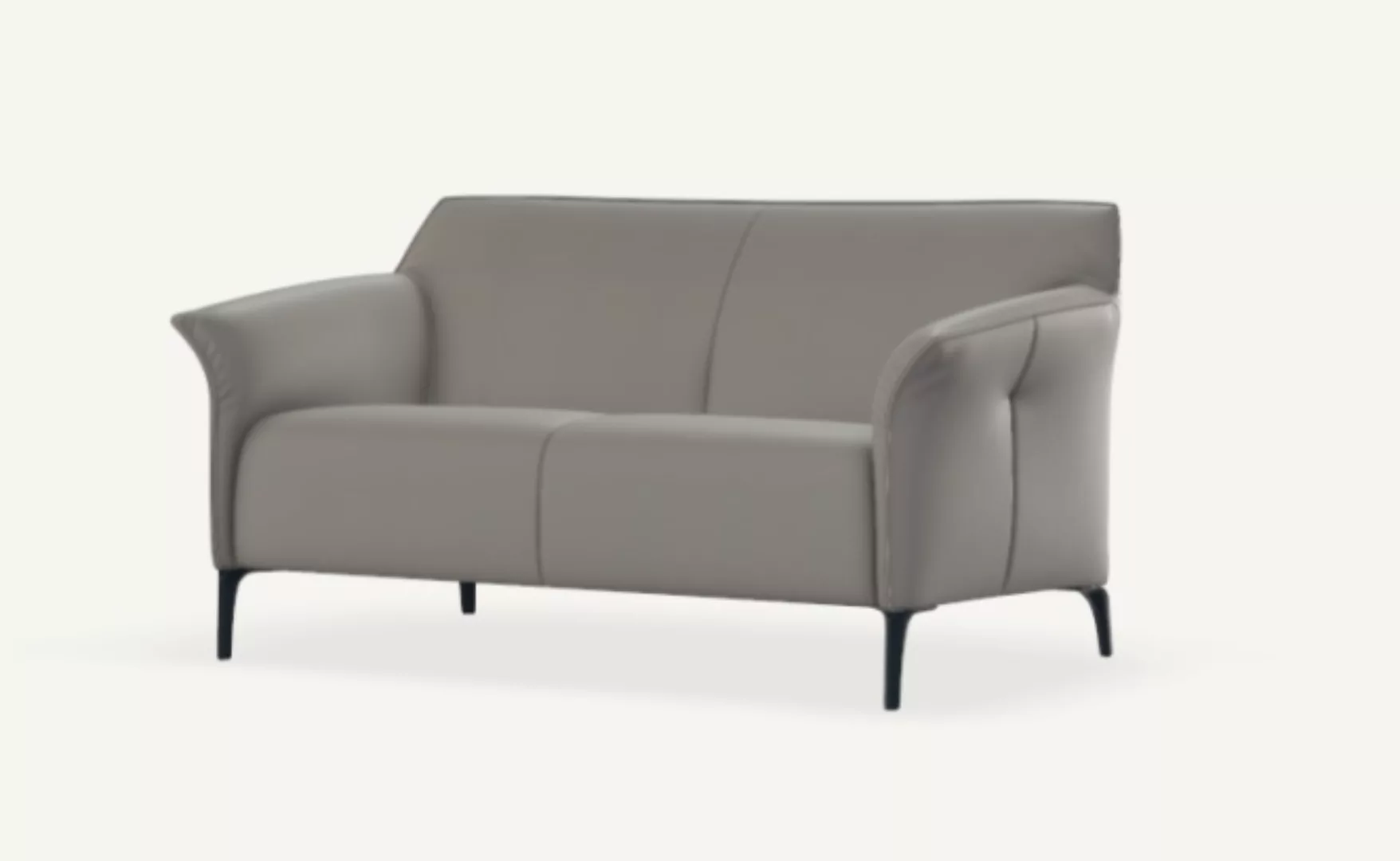 Ledersofa Grau 2-Sitzer 148 cm breit von Leolux Mayon günstig online kaufen