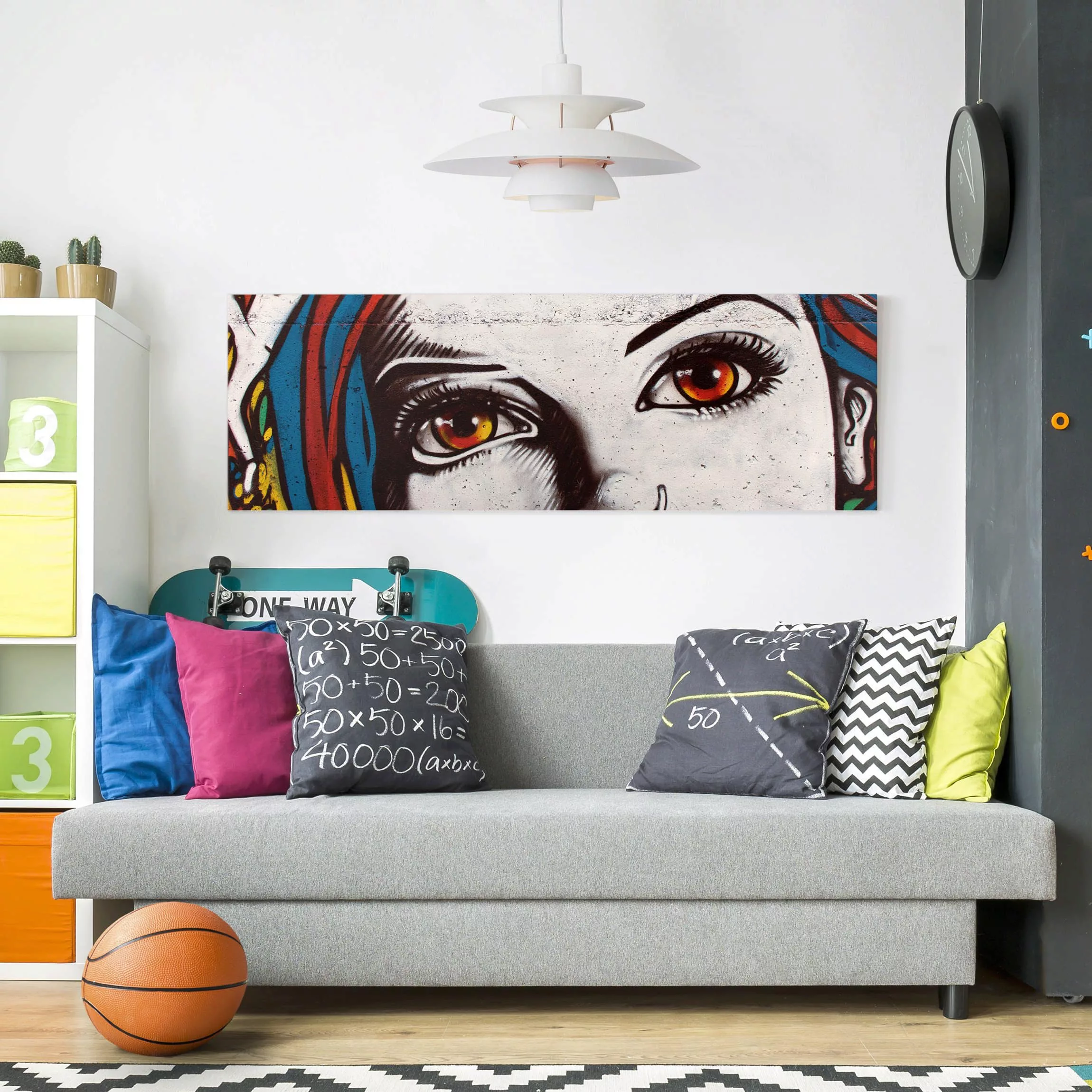 Leinwandbild Portrait - Panorama Punk Graffiti günstig online kaufen