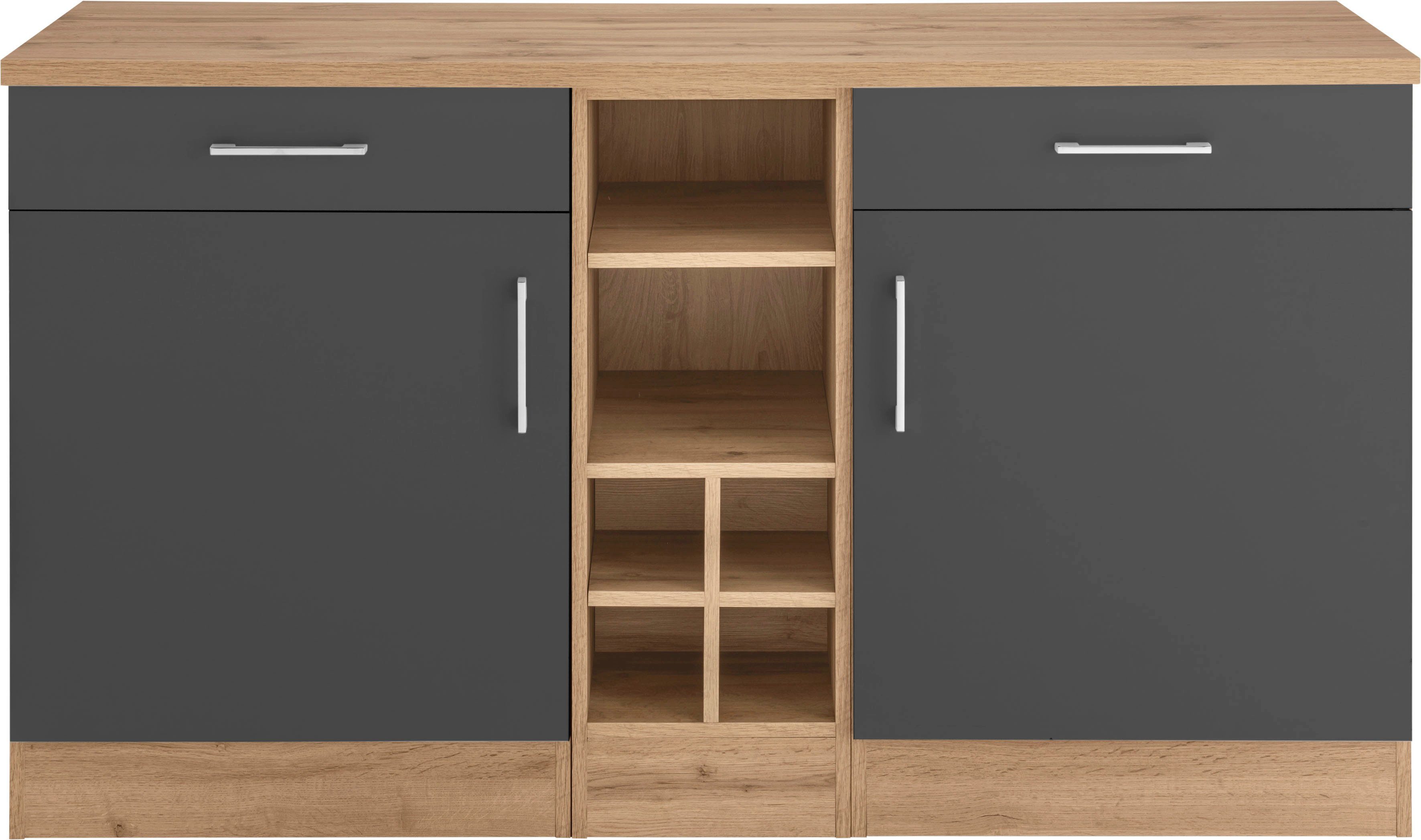 KOCHSTATION Unterschrank "KS-Colmar", 150 cm breit, 2 Schubkästen, 2 Türen, günstig online kaufen