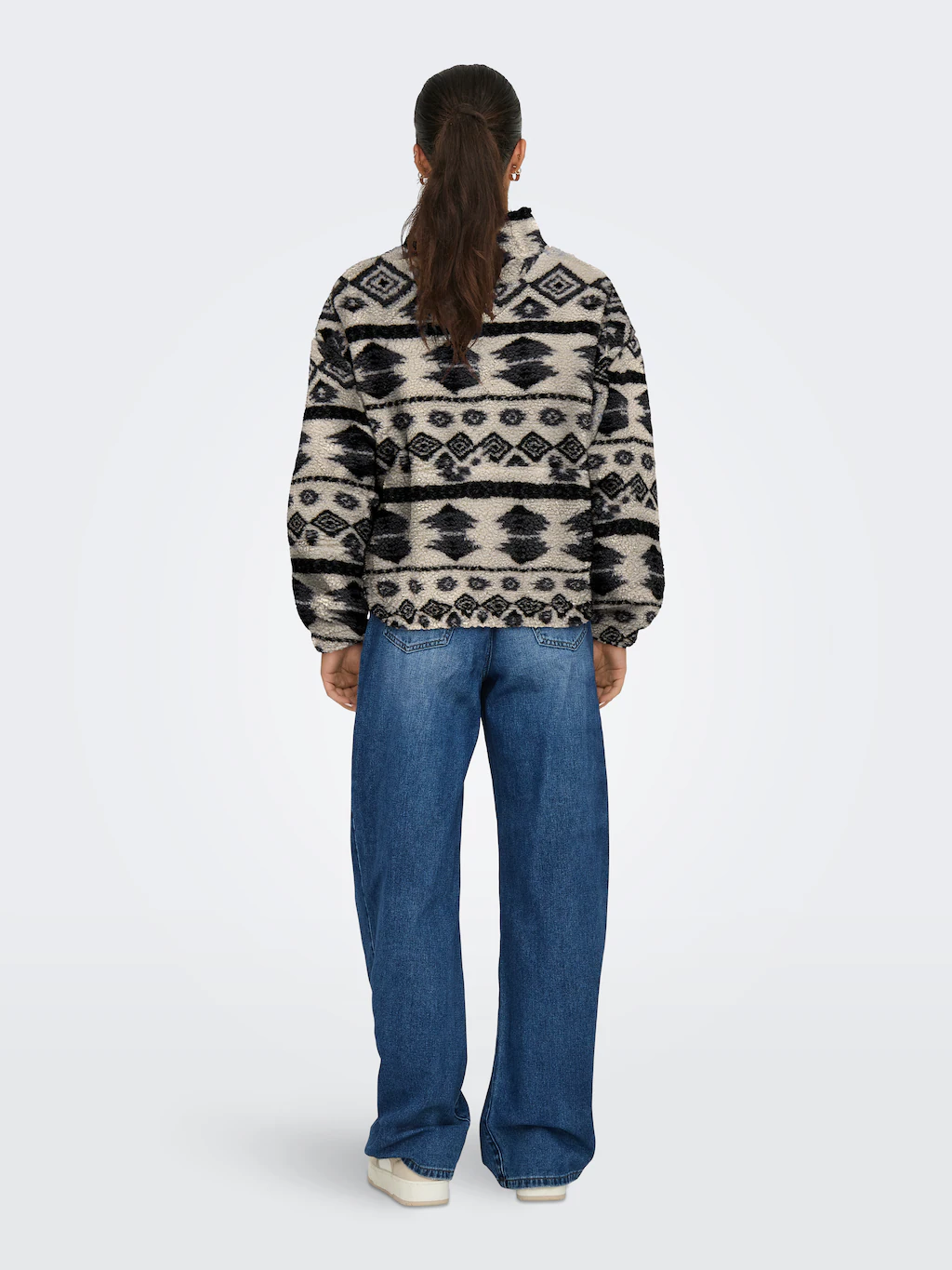 ONLY Sweatshirt "ONLJANNE AZTEC TEDDY L/S HALFZIP CC SWT" günstig online kaufen