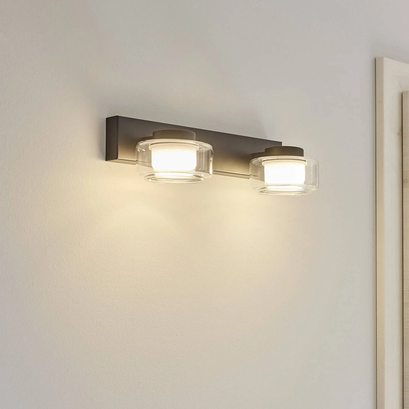 OSRAM LED-Wandleuchte ORBIS FLAME, schwarz, 2-flg., CCT IP44 günstig online kaufen