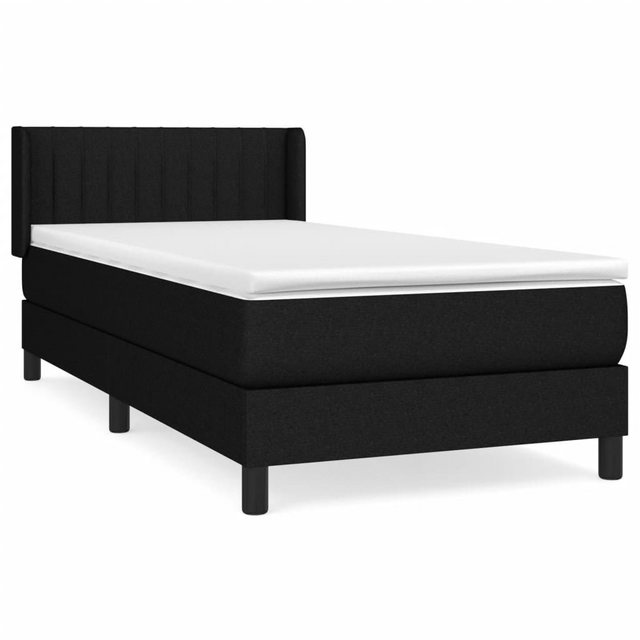 vidaXL Boxspringbett Boxspringbett mit Matratze Schwarz 100x200 cm Stoff Be günstig online kaufen